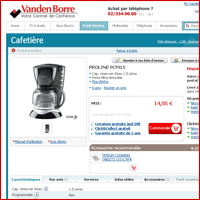 Premier achat en ligne sur www.vandenborre.be : illustration