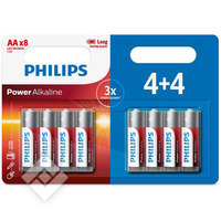 Batterijen 4 PACKS 4+4 AA LR06