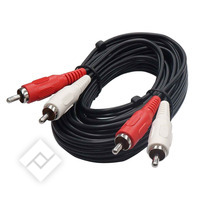 Câble / fiche audio 2RCA/2RCA 5M