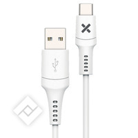 Cble USB pour smartphone ou tablette USBA-USBC CABLE 2M WHITE