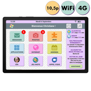 FACILOTAB Tablette Tactile Senior Facilotab L Galaxy 10,5 32 Go Noire WiFi 4G FACILOTAB Tablette Tactile Senior Facilotab L Galaxy 10,5 32 Go Noire WiFi 4G