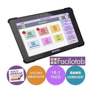 FACILOTAB Tablette Facilotab L Onyx 10,1 inch WiFi/4G - 32 Go - Android 10 (Interface simplifiée pour Seniors) FACILOTAB Tablette Facilotab L Onyx 10,1 inch WiFi/4G - 32 Go - Android 10 (Interface simplifiée pour Seniors)