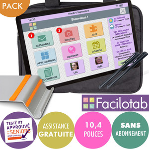 FACILOTAB Pack Facilotab L Galaxy - WiFi - 32 Go - Android 10 - Marque SAMSUNG - Support, Sacoche - Tablette simplifiée pour Seniors... FACILOTAB Pack Facilotab L Galaxy - WiFi - 32 Go - Android 10 - Marque SAMSUNG - Support, Sacoche - Tablette simplifiée pour Seniors...