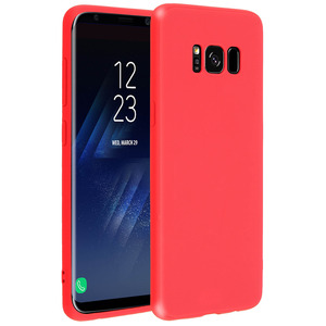FORCELL Forcell Coque Galaxy S8 Coque Soft Touch Silicone Gel Souple - Rouge FORCELL Forcell Coque Galaxy S8 Coque Soft Touch Silicone Gel Souple - Rouge