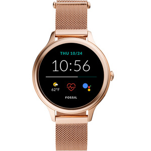 FOSSIL GEN 5E ROSEGOLD STAINLESS STEEL MESH FTW6068 FOSSIL GEN 5E ROSEGOLD STAINLESS STEEL MESH FTW6068