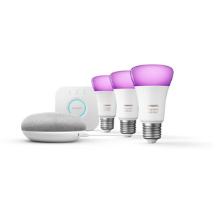 GOOGLE NEST MINI + HUE WCA 3 GOOGLE NEST MINI + HUE WCA 3