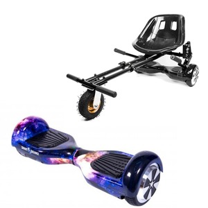 SMART BALANCE Paquet Hoverboard Go Kart, Regular Galaxy Orange 6.5 Pouces, Hoverkart a Suspension Noir SMART BALANCE Paquet Hoverboard Go Kart, Regular Galaxy Orange 6.5 Pouces, Hoverkart a Suspension Noir