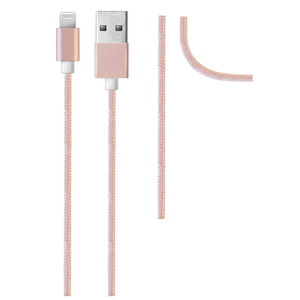 TEMIUM CABLE LIGHTNING NYLON ROSE GOLD TEMIUM CABLE LIGHTNING NYLON ROSE GOLD