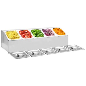 VIDAXL Récipient Gastronorm avec 5 bacs GN 1/6 Acier inoxydable VIDAXL Récipient Gastronorm avec 5 bacs GN 1/6 Acier inoxydable
