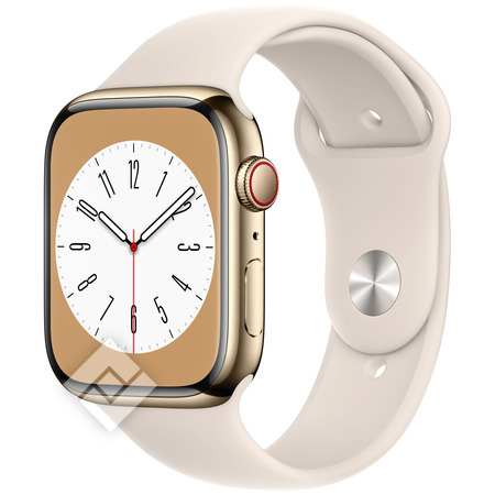 APPLE Montre connectée, activity tracker ou montre de sport WS8 45 GOLD SS ST SP CEL APPLE Montre connectée, activity tracker ou montre de sport WS8 45 GOLD SS ST SP CEL