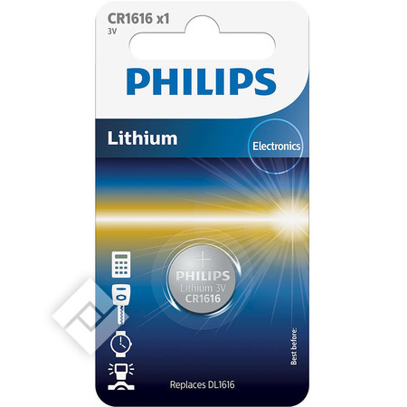 PHILIPS LITHIUM CR1616 X1 PHILIPS LITHIUM CR1616 X1