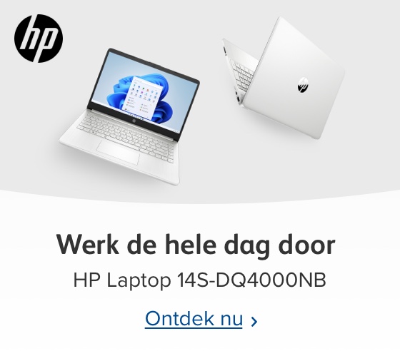 Werk de hele dag door met de HP Laptop 14S-DQ4000NB