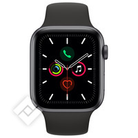 APPLE WATCH SERIES 5 GPS, 44MM SPACE GREY ALUMINIUM CASE WITH BLACK SPORT BAND - S/M & M/L