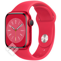APPLE  WATCH SERIES 8 GPS 41MM (PRODUCT)RED ALUMINIUM CASE WITH (PRODUCT)RED SPORT BAND - REGULAR