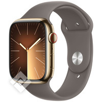 APPLE  WATCH SERIES 9 GPS + CELLULAR 45MM GOLD STAINLESS STEEL CASE WITH CLAY SPORT BAND - M/L