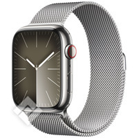 APPLE  WATCH SERIES 9 GPS + CELLULAR 45MM SILVER STAINLESS STEEL CASE WITH SILVER MILANESE LOOP