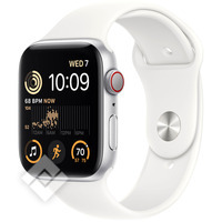 APPLE WATCH SE ´22 GPS + CELLULAR 44MM SILVER ALUMINIUM CASE WITH WHITE SPORT BAND - REGULAR