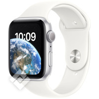 APPLE WATCH SE ´22 GPS 44MM SILVER ALUMINIUM CASE WITH WHITE SPORT BAND - REGULAR