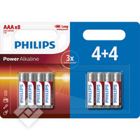 PHILIPS POWER AAA LR03 4+4