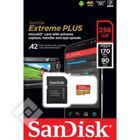 SANDISK MICROSDXC EXTREME+ 256GB