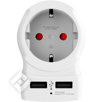 SKROSS EUROPE TO UK TRAVEL ADAPTER AND USB CHARGER