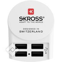 SKROSS EURO USB CHARGER 4XA