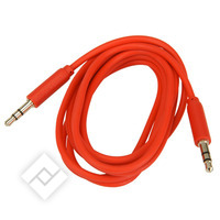 Câble / fiche audio JACK 3.5MM/1.5M RED