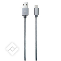 TEMIUM LIGHTNING CABLE NYLON SPACE GREY