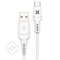 Câble USB pour smartphone ou tablette USBA-USBC CABLE 1M WHITE