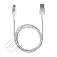 USB-kabel voor smartphone of tablet USBA-USBC 1M WHITE