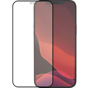 AZURI Tempered Glass flatt RINOX ARMOR - black frame - iPhone 12 mini