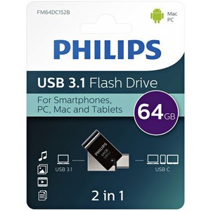 PHILIPS FLASHDRIVE OTG USB-C 64GB