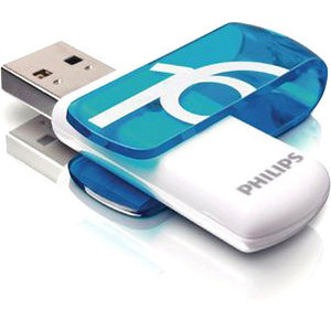 PHILIPS VIVID BLUE USB2 16GB X3