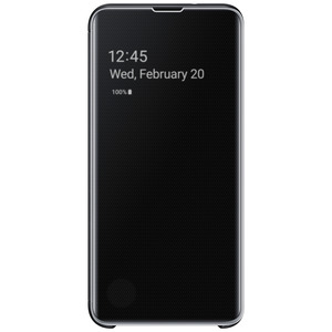 SAMSUNG Étui Galaxy S10e Folio Clear View Rabat translucide Tactile Original - Noir