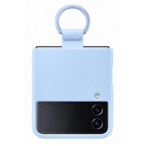 SAMSUNG SILICONE COVER WITH RING ARCTIC BLUE FOR GALAXY Z FLIP4 5G