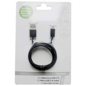 TEMIUM CABLE MICRO USB 2.1A