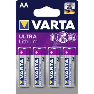 VARTA ULTRA LITHIUM PACK 4X AA BATTERIES 1.5V