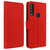 AVIZAR Housse Alcatel 1S 2020 Étui Folio Porte-carte Fonction Support Vidéo rouge