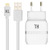 AVIZAR Chargeur Secteur 2x Ports USB 2.4A Charge scurise Cble iPhone iPad iPod Blanc