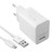 AVIZAR Chargeur secteur USB 3A Qualcomm Quick Charge 3.0 Câble Micro-USB 1m Blanc