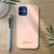 GUESS Coque iPhone 12 Mini Silicone Gel Soft Touch Guess Silicone Script rose