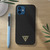 GUESS Coque iPhone 12 Mini Aspect Grain Rigide Antichoc Guess Saffiano V Noir