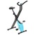VIDAXL Hometrainer X-bike bandweerstand blauw