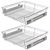 VIDAXL Panier en treillis mtallique 2 pcs 600 mm Argent