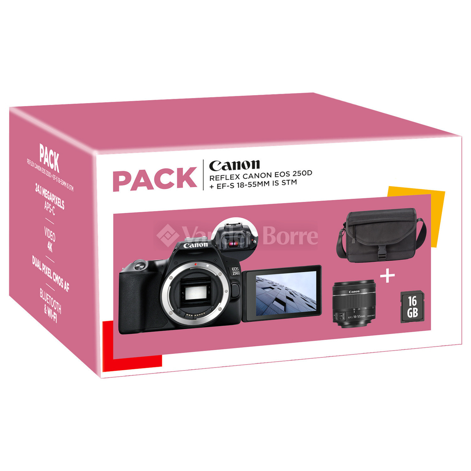 CANON EOS 250D + 1855MM IS STM + BAG + SD 16GB PACK REFLEX CAMERA