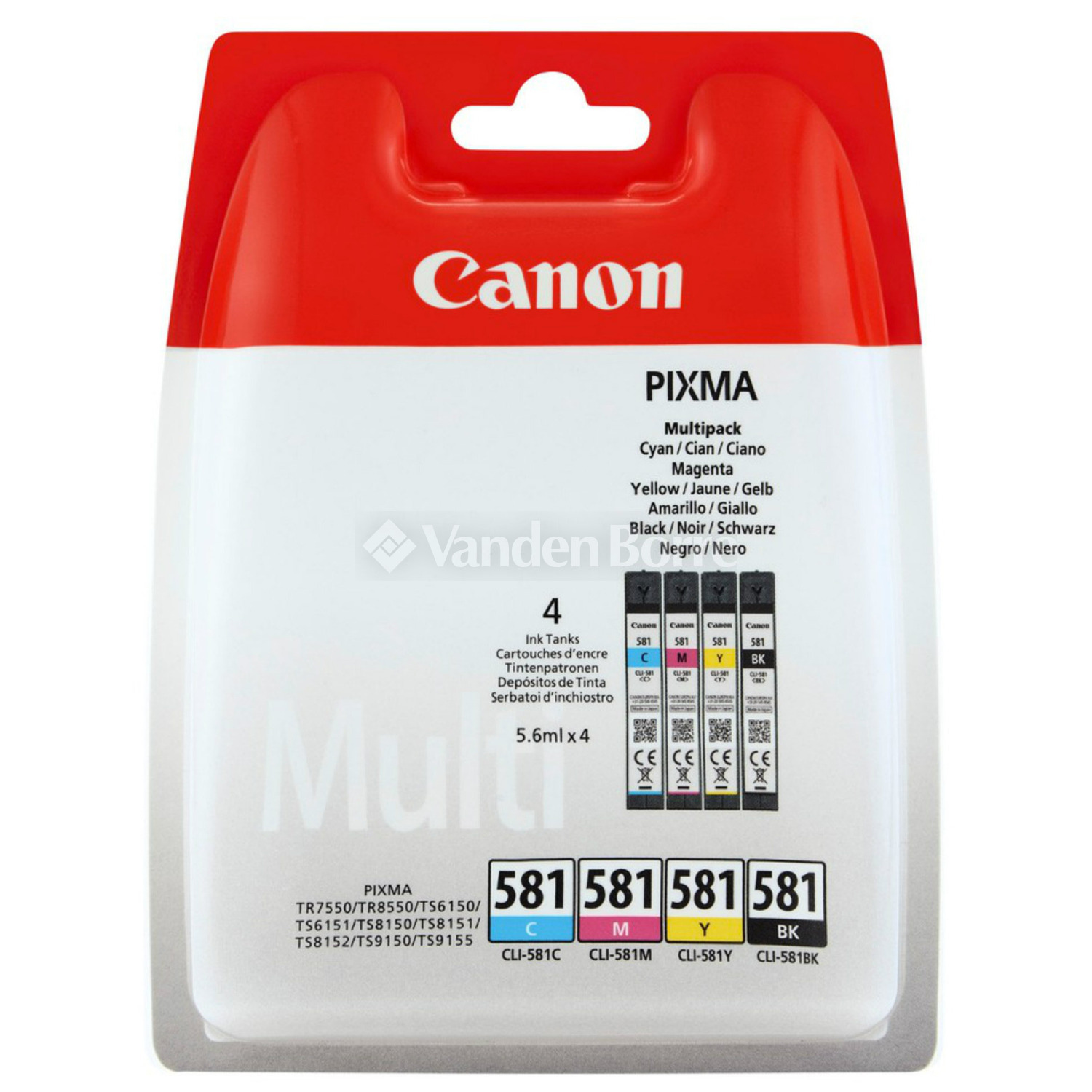 Cartouche Encre Cyan Originale Canon CLI-581C Pour TS6150 TS8150 TS9150 - 5,6ml