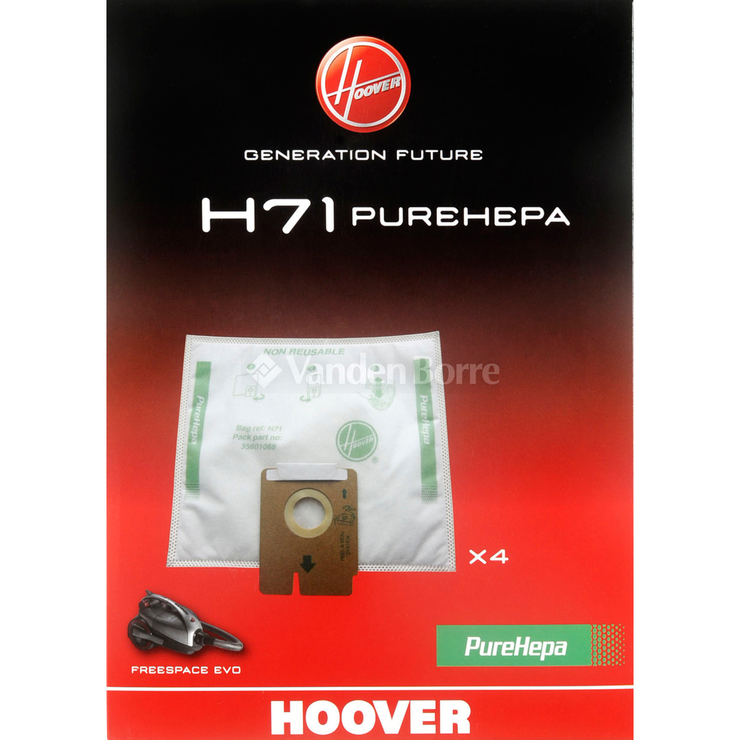 SAC ASPIRATEUR HOOVER ORIGINAL H71 X4