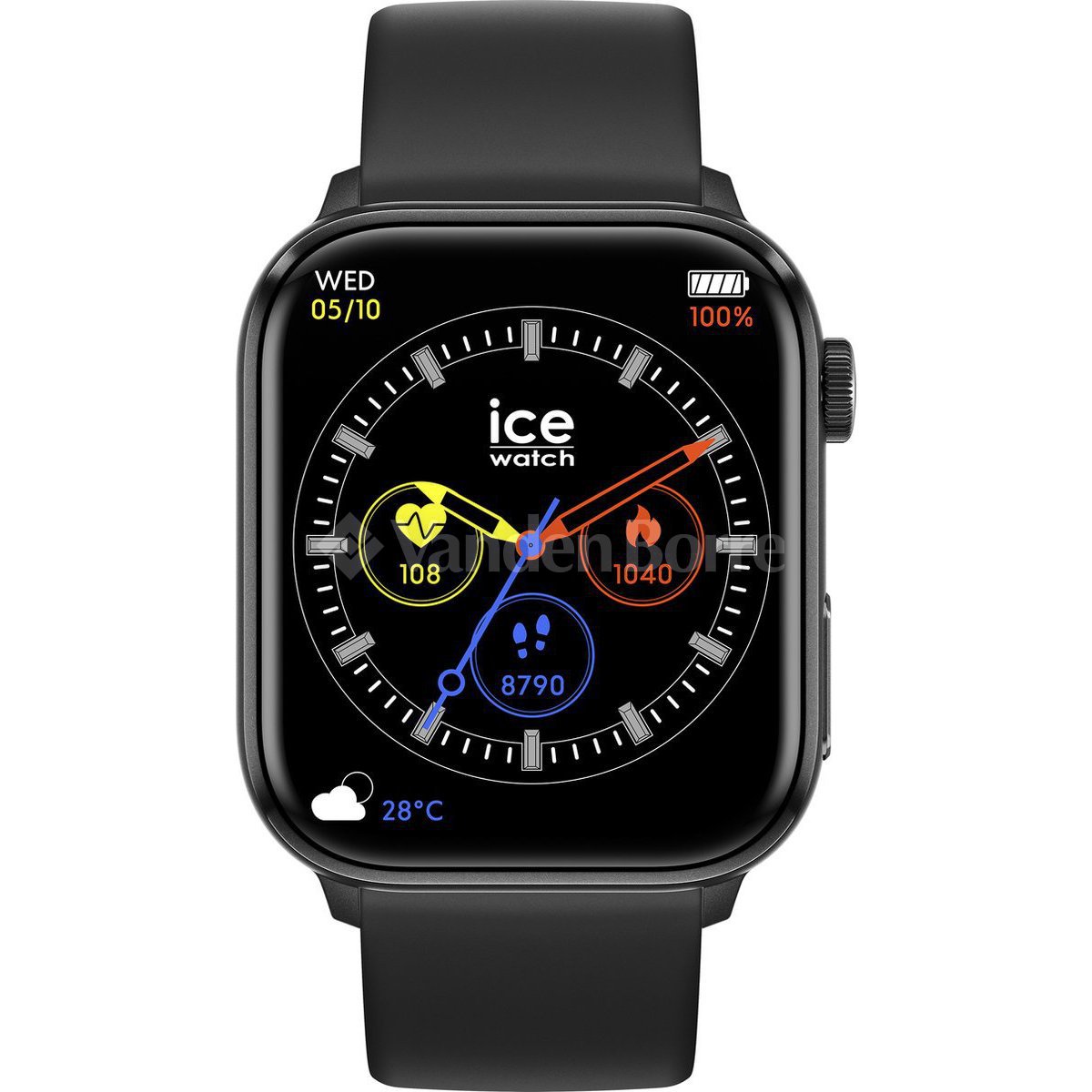 Montre connectée Ice Watch Ice Smart 2.0 38mm Black avec bracelet silicone  Noir - Montre connectée