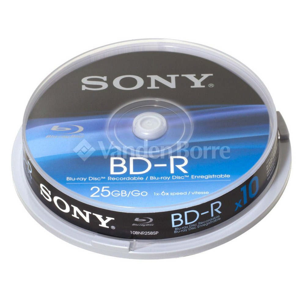 SONY BLURAY BDR 25GB X10 Vanden Borre