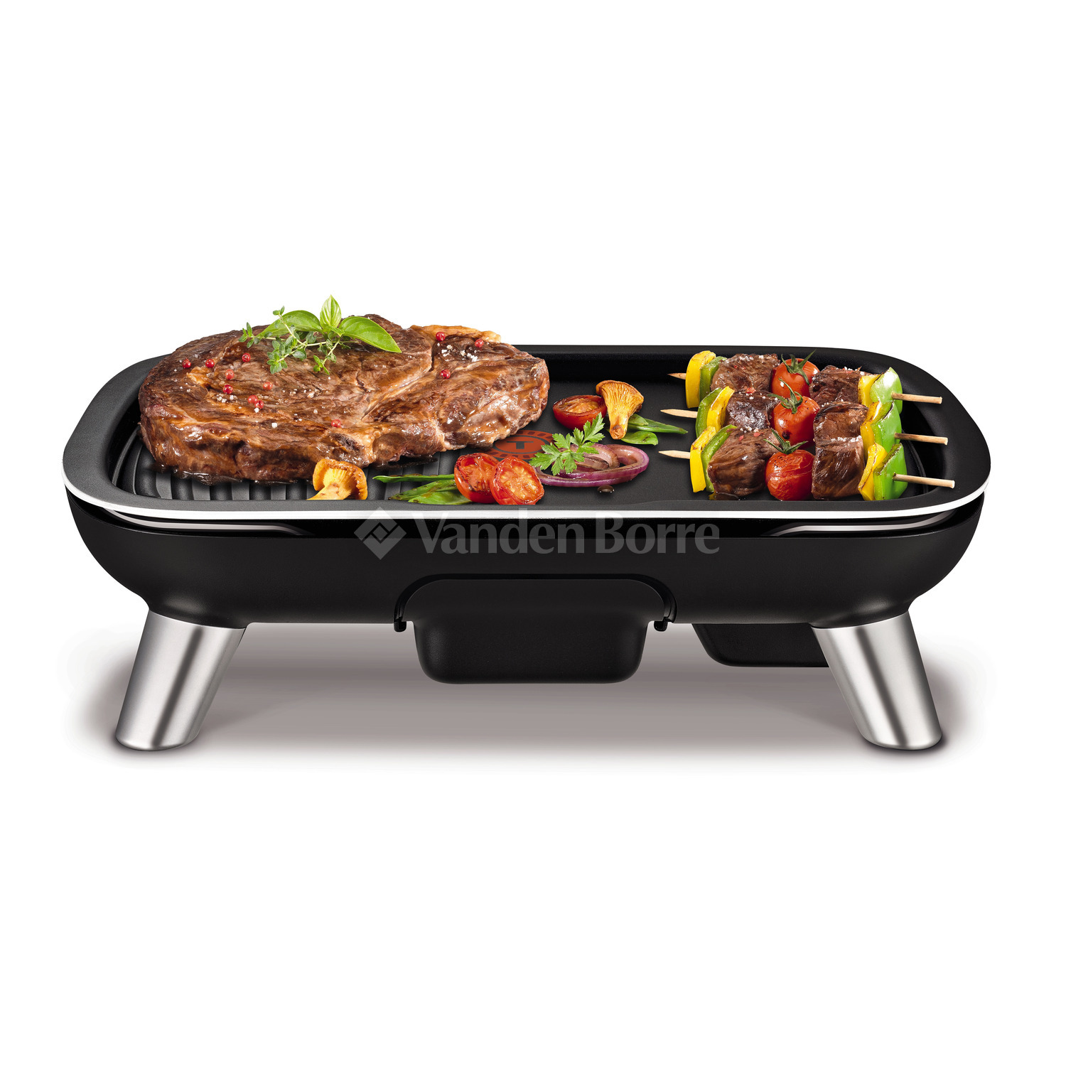 Plancha Tefal Powergrill 2400W - Noir, Pour 6-8 Personnes, état Correct